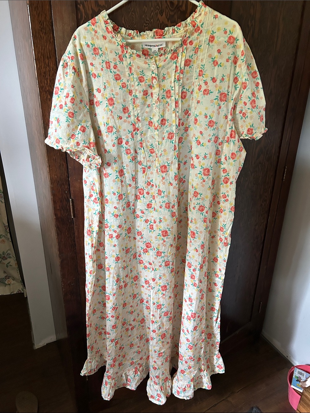 Floral Cotton Long Nightgown